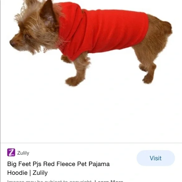 Big Feet Pajamas Red Fleece Hoodie Sweatshirt - Picture 4 of 4